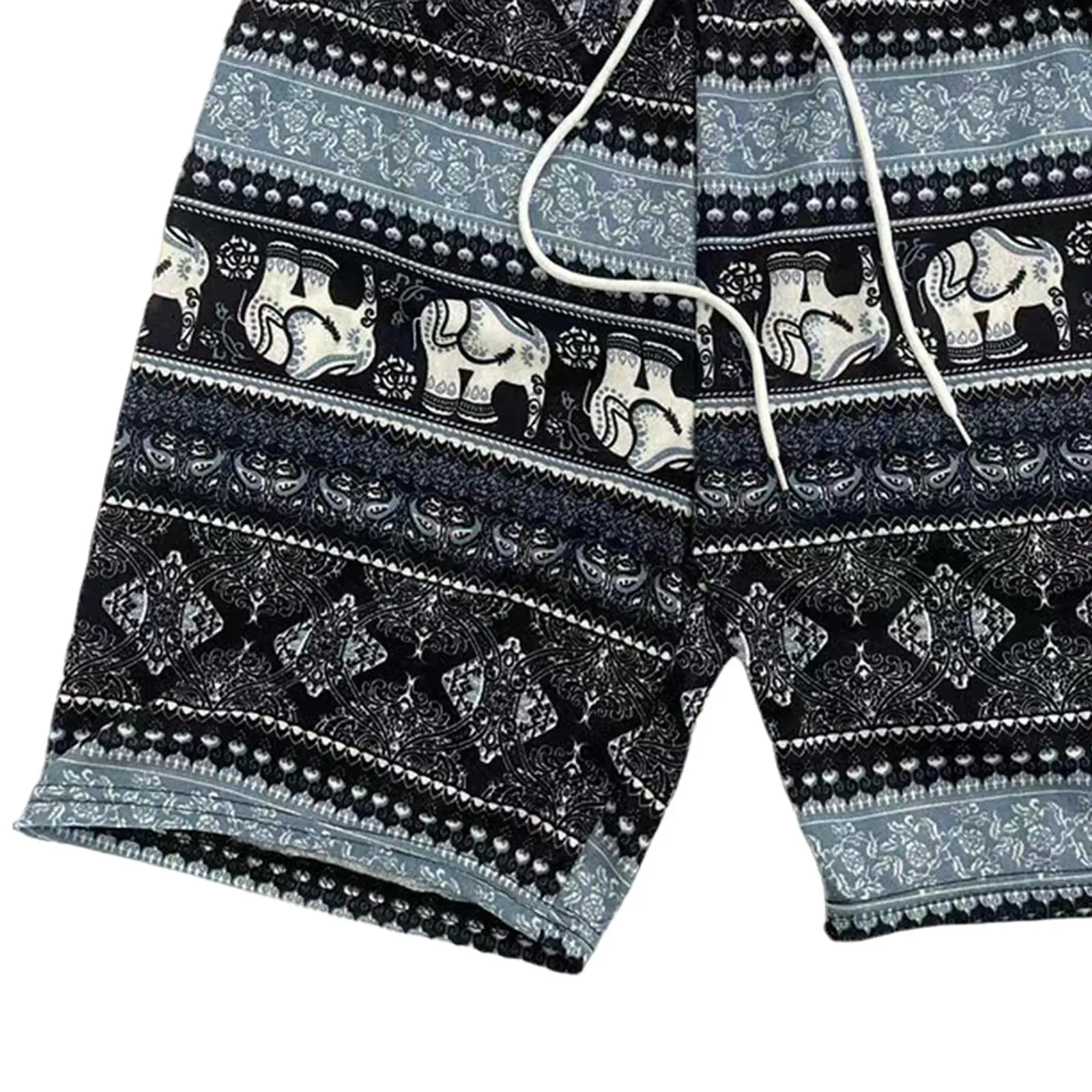 Beach Shorts for Women Men Summer Boho Festival Elephant Pattern Short Pants